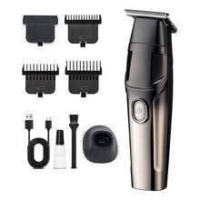 Load image into Gallery viewer, Professional Rechargeable Men's Hair Trimmer Engraved Notch Styling Barbershop IPX5 Waterproof Clipper with Charging Base
