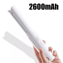 Load image into Gallery viewer, Flat Iron Mini 2 IN 1 Roller USB 2600mAh Cordless Hair Straightener Wireless Portable Curler Roller Dry and Wet Use Styling Tool
