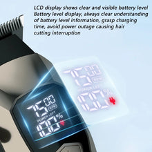 Load image into Gallery viewer, Men's Electric Hair Clipper Double Net Reciprocating Shaver 3Pcs Mother Kid Haircut Set Hair Clipper Oil Head Carving Shaving
