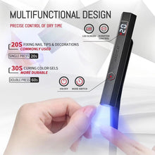 Load image into Gallery viewer, Handheld Nail Dryer Gel Lamp Small Nail Polish Fast Dry Mini Portable Adhesive Glue USB Led Lamp Manicure Tool UV Detector
