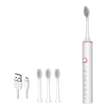 Load image into Gallery viewer, Ultrasonic Sonic Electric Toothbrush for Adults USB Rechargeable Waterproof Electric Teeth Tooth Brushes with 4 Replacement Heads

