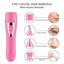 Load image into Gallery viewer, 4 in 1 Epilator USB Rechargeable Protable Trimmer Hair Remover for Women Body Facial Eyebrow Razor Mini Skin Epilator Trimmer
