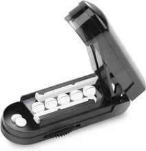 Load image into Gallery viewer, Portable Pill Cutter Box Gear Adjustable Hidden Cutter Mini Drug Box Tablet Cutter Pill Case Storage Crusher Travel Pill Box
