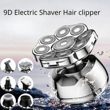 Load image into Gallery viewer, Full Body Wash 9D Electric Shaver Men's Multi-function Razor Hair Clipper Nose Hair Set

