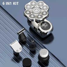 Load image into Gallery viewer, Electric Shaver Beard Hair Trimmer Wet Dry Electric Razor Rechargeable Bald Head Shaving Machine LCD Display Men Grooming Kit
