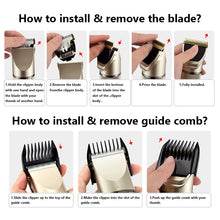 Load image into Gallery viewer, Full Body Washable Electric Hair Clipper Ceramic Professional Fine Adjustable Hair Trimmer Low Noise Hair Cutting Machine Razor

