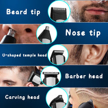 Load image into Gallery viewer, 5 In 1 Rechargeable Electric Hair Clippers For Men Beard Nose Ear Trimmer Digital Display Haircut Machine Barber Shaver Cutting
