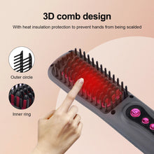 Load image into Gallery viewer, Heating Straightening Comb Hair Straightener Brush Men Quick Beard Straightener Brush Beard Comb Styling Iron Smoothing Comb
