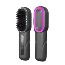 Load image into Gallery viewer, New Wireless Hair Straightener Shrink Design Type-C Straight Hair Comb 4 Temp Settings LCD Display Straightening Comb
