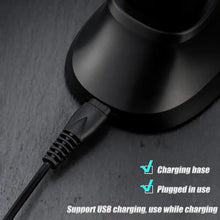 Load image into Gallery viewer, Professional Rechargeable Men's Hair Trimmer Engraved Notch Styling Barbershop IPX5 Waterproof Clipper with Charging Base
