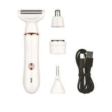 Load image into Gallery viewer, 4 In 1 Epilator Portable Women Private Shaver Electric Eyebrow Trimmer Razor Hair Remover Face Bikini Pubic Nose Hair Trimmer

