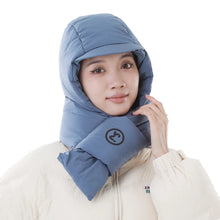 Load image into Gallery viewer, Winter Fleece Cap With Scarf Skiing Cycling Thermal Hat Outdoor Sports Windproof Warmth Neck Protect Motorcycle Helmet Unisex
