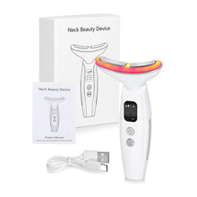 Load image into Gallery viewer, 7 Colours Neck Beauty Instrument, Face Neck Body High-frequency Beauty Massage Constant Temperature Hot Compress
