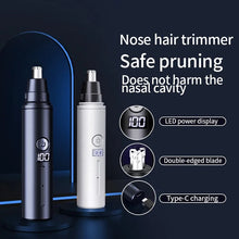 Load image into Gallery viewer, Nose Hair Trimmer USB Charging New High Quality Electric Portable Men Mini Nose Hair Remover Safe Face Hair Cleaning Tool
