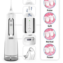 Load image into Gallery viewer, 310ML Water Flosser Dental Oral Irrigator USB Charger 4 Mode Portable Water Jet Floss Tooth Pick Waterproof Teeth Cleaner 4 Tips
