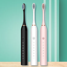 Load image into Gallery viewer, Ultrasonic Electric Toothbrush Rechargeable USB for Adults 6 Modes Sonic Electric Tooth Brush Teeth Whitening IPX7 Cleansing Heads
