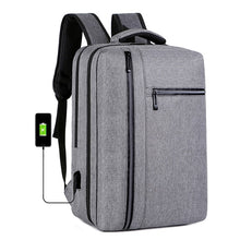 Load image into Gallery viewer, Men's Backpack With USB Charging Bag Waterproof Oxford Cloth Rucksack Male Business Travel Bagpack Reflective Strip Design
