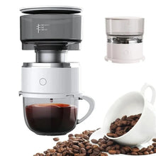 Load image into Gallery viewer, Electric Coffee Maker Portable Mini Coffee Machine 304 Stainless Steel Hand Rushing Coffee Pot for Travel Portable Home Brew Pot
