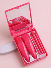 Load image into Gallery viewer, 5pcs Travel Size Makeup Brushes Set Mini Makeup Brushes Small Complete Function Cosmetic Brushes Kit With Case And Mirror
