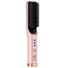 Load image into Gallery viewer, Portable Hair Straightener Curling Wireless Ion Comb USB Charge Straight Hair Brush Multifunction Straight Hair Comb women mini
