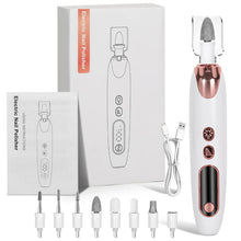 Load image into Gallery viewer, Professional Nail Repair Kit Electric Nail File Set Cordless Electric Nail Drill 5-speed Nail Polish Foot Care Tool (white)

