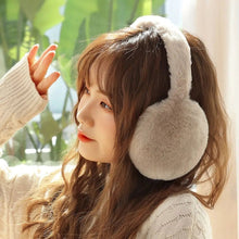 Load image into Gallery viewer, Soft Plush Ear Warmer Winter Warm Earmuffs Solid Color  Ear Cover Outdoor Cold Protection Ear-Muffs Folding Earflap Fashion
