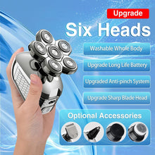 Load image into Gallery viewer, Electric Shaver 6D Floating Cutter Head Base Charging Portable Men Beard Trimmer Clipper Skull Shaver Waterproof Shaving
