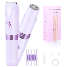 Load image into Gallery viewer, Dual-head 2-in-1 Electric Hair Remover Women's Private Area Trimmer Multi-functional Home Use Display Water-washable
