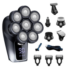 Load image into Gallery viewer, 8D Face Head Electric Shavers For Bald Men Electric Bald Head Shaver With Nose Hair Trimmer Upgrade Waterproof Rotary Shave
