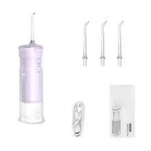 Load image into Gallery viewer, USB Rechargeable Water Flosser Portable Dental Water Jet 200ML IPX7 Waterproof Teeth Cleaner with 3 Jet Tip DIY Modes
