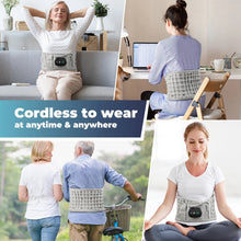 Load image into Gallery viewer, Electric Waist Massager Infrared Heated Lumbar Pad Adjustable Temperature Hot Compress Vibration Waist Massage Belt Back Support
