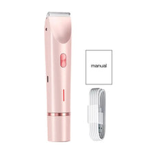 Load image into Gallery viewer, Double-head Electric Shaver Portable Electric Shaver for Women Rechargeable Ipx7 Waterproof Razor Trimmer for Face Body Bikini
