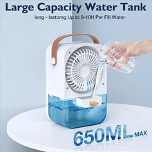 Load image into Gallery viewer, Evaporative Air Conditioner Portable Air Cooler Powerful 4-Speed Quiet 650 ML Water Tank,Display Desktop Cooling Fan
