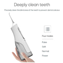 Load image into Gallery viewer, Oral Dental Irrigator Portable Water Jet Flosser Rechargeable USB 4 Modes 310ML Tank Water Jet Floss Tooth Pick IPX7 Waterproof
