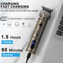 Load image into Gallery viewer, 6 In 1 Hair Clipper Sets Fast USB Charging Electric Shaver Washable Blade Professional LCD Display Body Trimmer Home Use Travel
