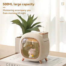 Load image into Gallery viewer, 500ML Humidifier Mini USB Double Spray Air Humidifier Home Bedroom Night Light Aroma Hydration Spray Air Humidifier Small Gift
