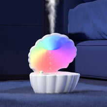 Load image into Gallery viewer, Portable Bluetooth Speaker Shell Design with Colorful Atmosphere Light Heavy Bass Bedroom Music Player Auto Power Off Humidifier
