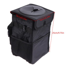 Load image into Gallery viewer, Car Trash Can With Lid Car Trash Bag Hanging With Storage Pockets Collapsible And Portable Car Garbage Bin
