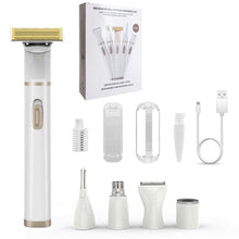 Load image into Gallery viewer, Upgraded 5 in 1 Electric Shaver for Women Painless Eyebrow Razor Bikini Trimmer Cordless Womens Body Shaver Facial Hair Remover
