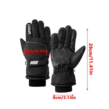 Load image into Gallery viewer, Men Winter Waterproof Cycling Gloves Outdoor Sports Running Motorcycle Ski Touch Screen Fleece Gloves Non-slip Warm Full Fingers
