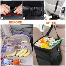 Load image into Gallery viewer, Car Trash Can With Lid Car Trash Bag Hanging With Storage Pockets Collapsible And Portable Car Garbage Bin

