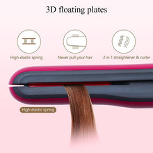 Load image into Gallery viewer, USB Rechargeable Curling Iron Wireless Direct-Curling Dual-Purpose three-Speed Temperature Regulating Hair Straightener women
