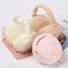 Load image into Gallery viewer, Fashion Autumn Winter Earmuffs Women Men Ear Warmer Plush Solid Color Adjustable Foldable Ear Muffs Earflap Earmuffs
