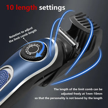 Load image into Gallery viewer, Men's Hair Trimmer Adjustable Usb Rechargeable Electric Beard Carbon Steel Men Professional Trimmer Home Styling
