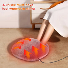 Load image into Gallery viewer, USB Foot Warmer Electric Foot Warming Shoes Foot Warming Device Or Home Office School Fall Winter Essential Warm Feet Artifact
