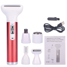Load image into Gallery viewer, 5 in 1 Women Epilator Female Eyebrow Trimmer Lady Shaver For Hair Removal Shaving Machine Face Leg depilator Bikini Depilatory

