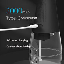 Load image into Gallery viewer, Fashion Oral Irrigator Water Dental Flosser Rechargeable Portable Dental Water Jet Floss 300ML 3-speed Waterproof 5 Tips Cleaner
