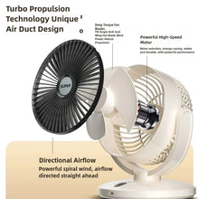 Load image into Gallery viewer, Portable 5-speed Electric Fan 90° USB Adjustable Cooling Fan Silent Adjustable Ultra Silent For Home, Desk and Office
