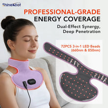 Load image into Gallery viewer, Red Light Therapy Face Mask Neck Chest Skin Care Light 660NM+850NM Infrared Therapy Light 72 Red LED Bulbs USB-powered
