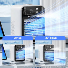 Load image into Gallery viewer, 3000mAh Long Life Air Cooler Portable Office Desktop Air Conditioner Fan LED Smart Silent Cooling Fan Home Humidifier Fan
